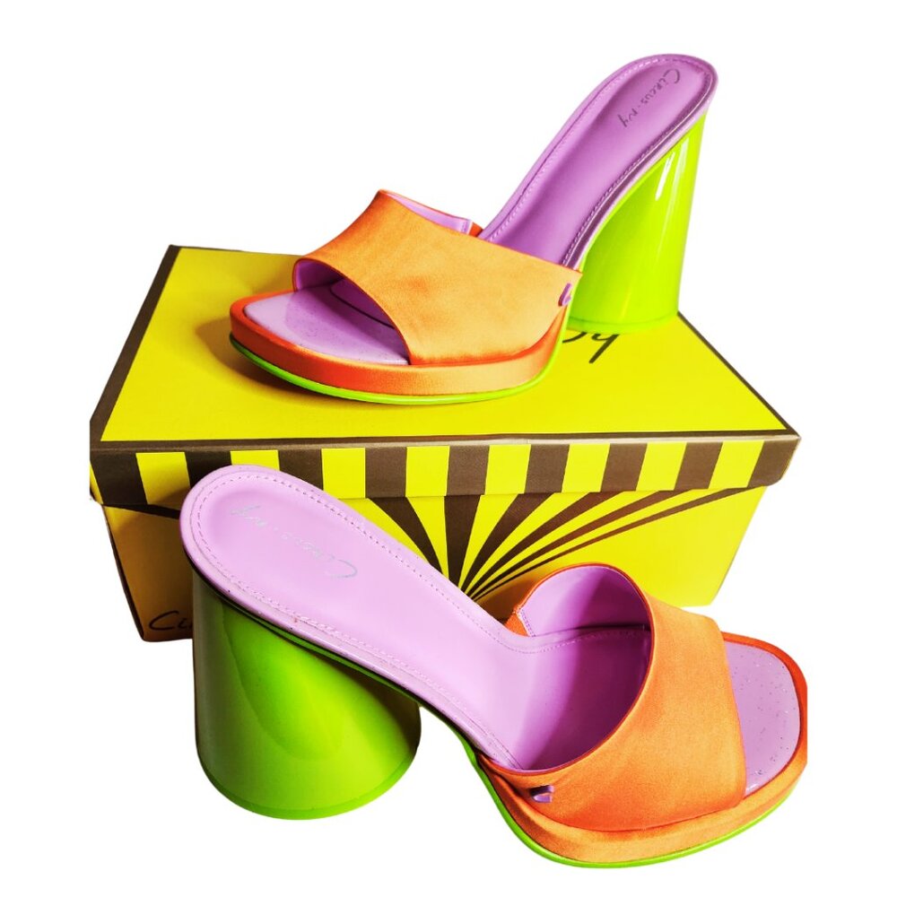 Circus by Sam Edelman - Haynes Cone-Heel Dress Sandals - Popsicle Orange